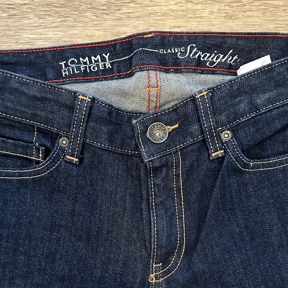 Tommy Hilfiger classic straight, dark wash denim jeans SZ 6R - Picture 2 of 6